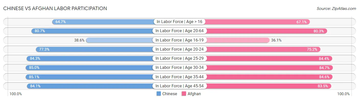 Chinese vs Afghan Labor Participation