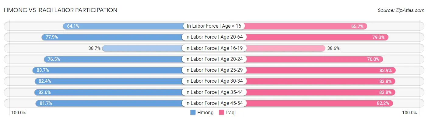 Hmong vs Iraqi Labor Participation