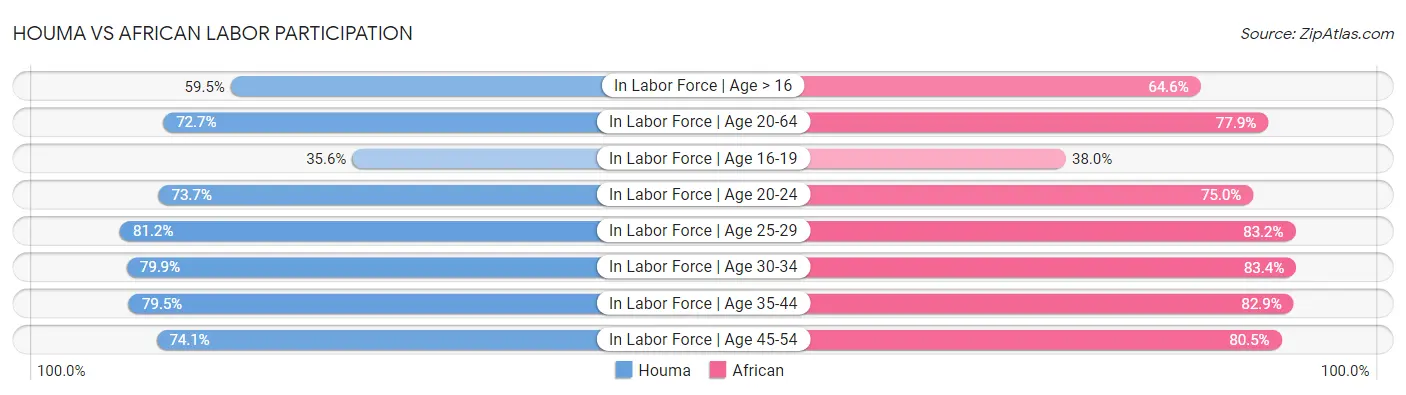 Houma vs African Labor Participation