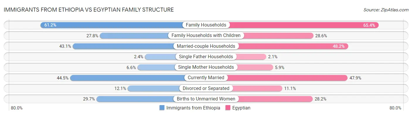 Immigrants from Ethiopia vs Egyptian Family Structure