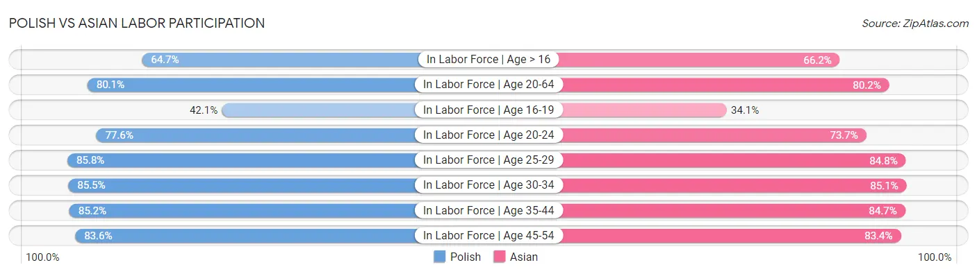 Polish vs Asian Labor Participation