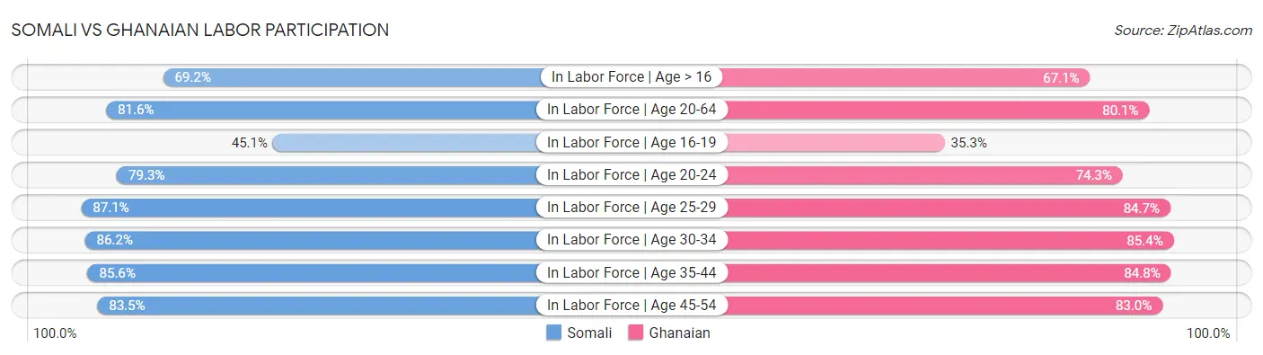 Somali vs Ghanaian Labor Participation