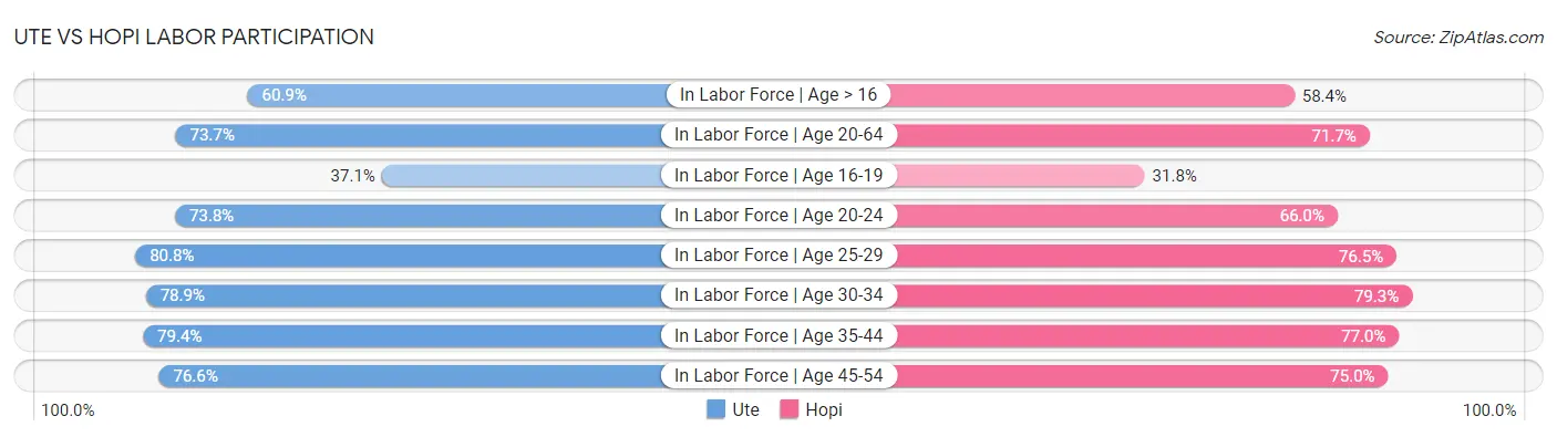 Ute vs Hopi Labor Participation