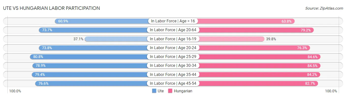 Ute vs Hungarian Labor Participation