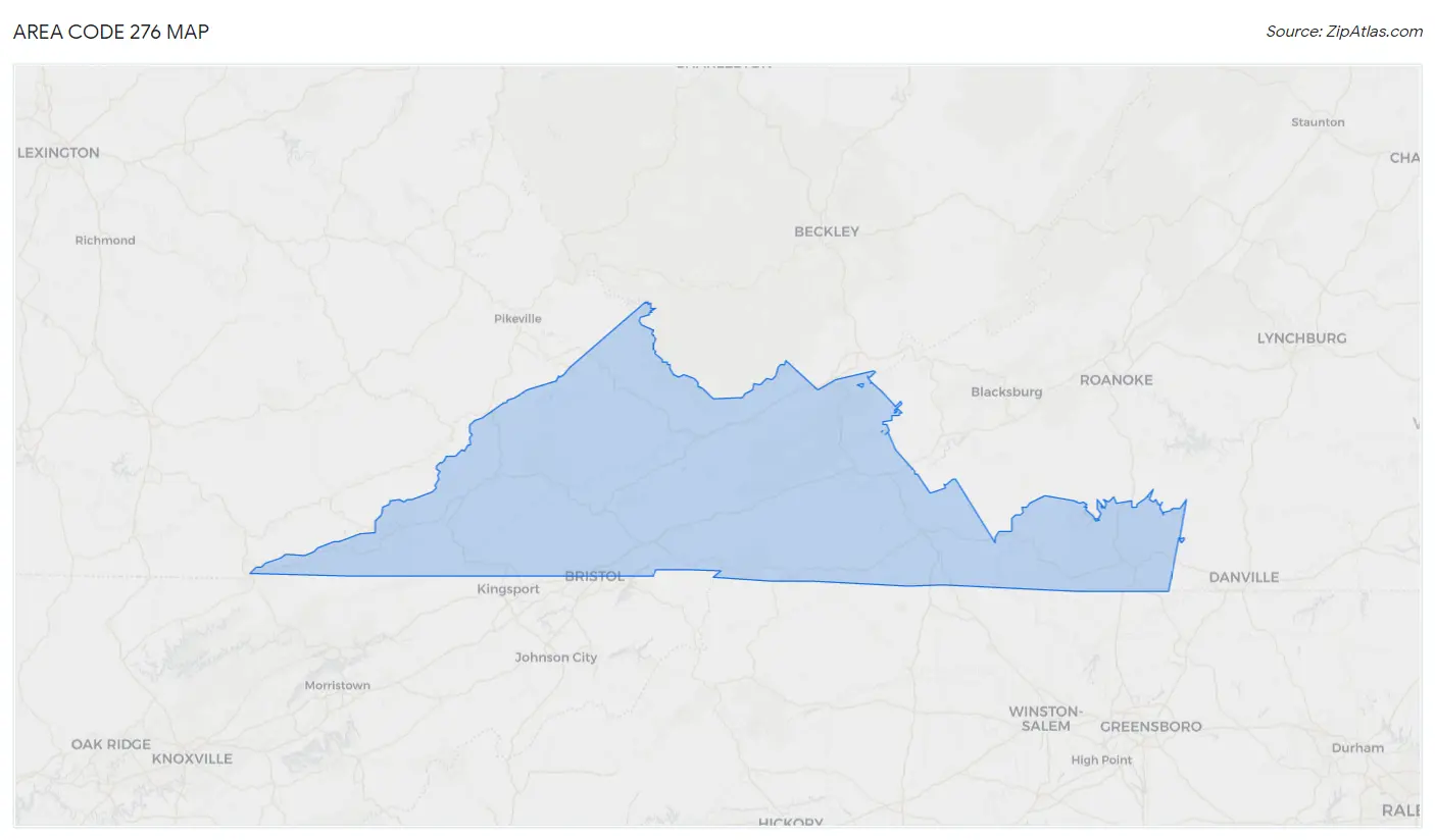 Area Code 276 Map