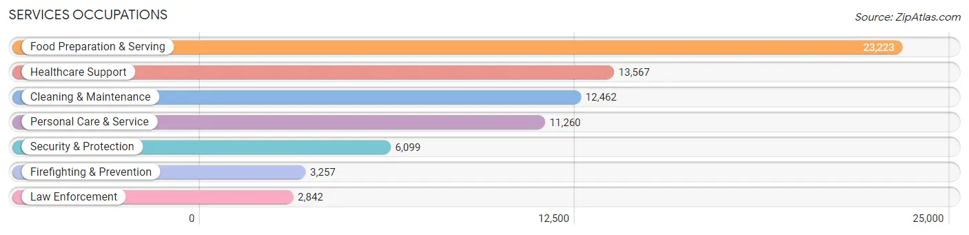 Services Occupations in Area Code 319