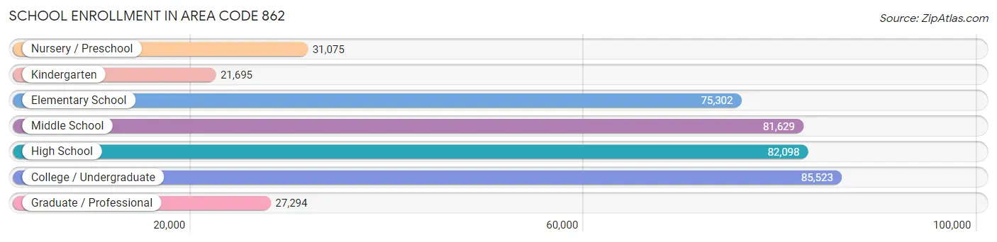 School Enrollment in Area Code 862