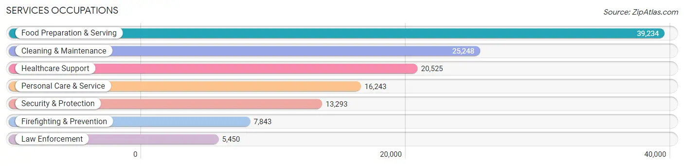 Services Occupations in Area Code 864