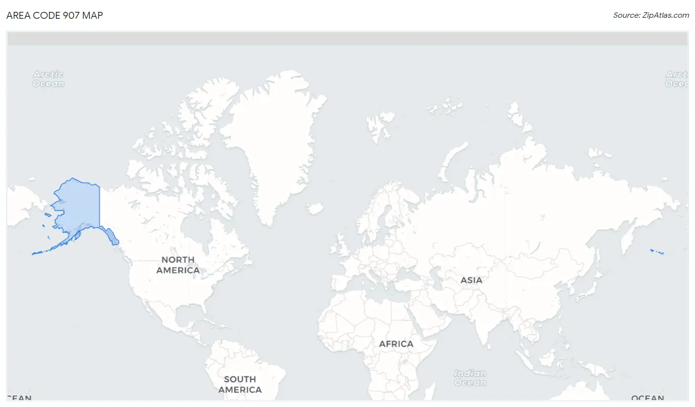 Area Code 907 Map