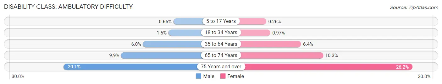 Disability in Area Code 941: <span>Ambulatory Difficulty</span>