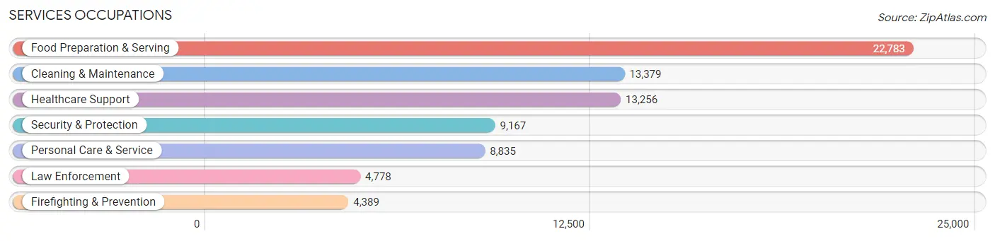 Services Occupations in Area Code 985