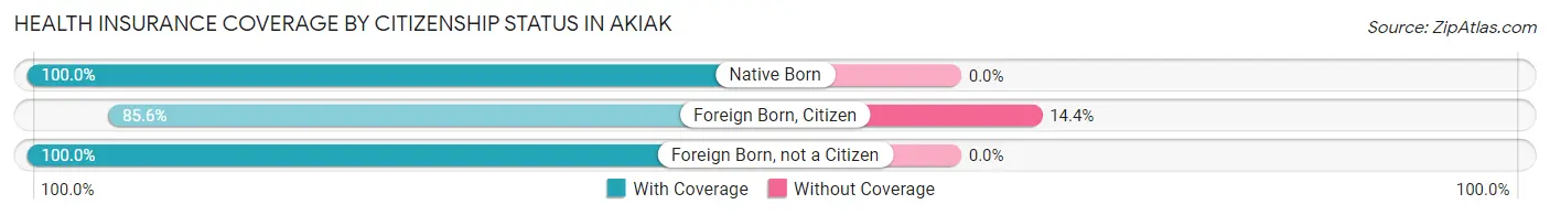 Health Insurance Coverage by Citizenship Status in Akiak