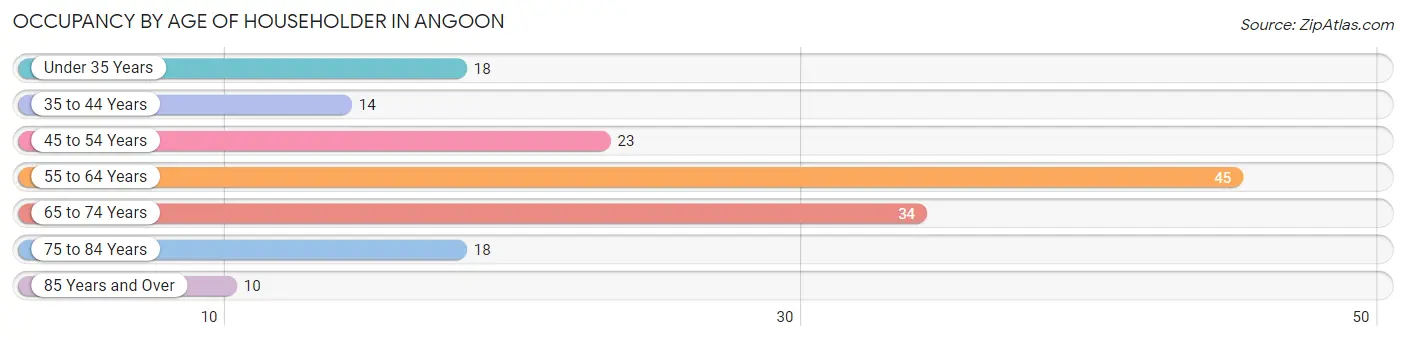 Occupancy by Age of Householder in Angoon