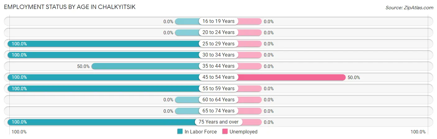 Employment Status by Age in Chalkyitsik