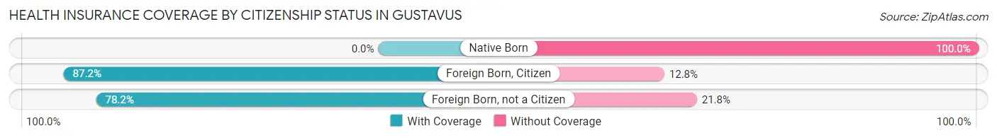 Health Insurance Coverage by Citizenship Status in Gustavus
