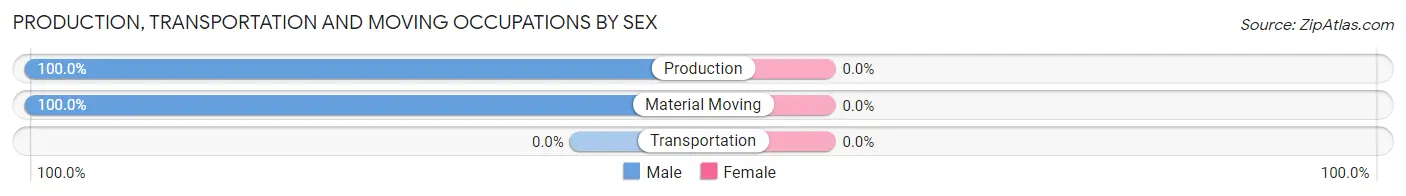 Production, Transportation and Moving Occupations by Sex in Hooper Bay