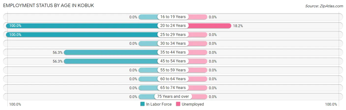Employment Status by Age in Kobuk