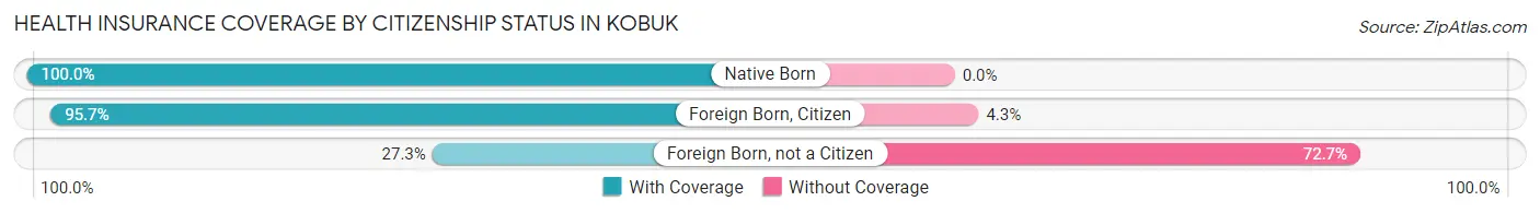 Health Insurance Coverage by Citizenship Status in Kobuk