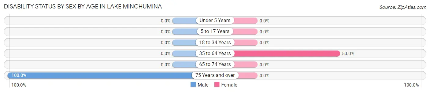 Disability Status by Sex by Age in Lake Minchumina