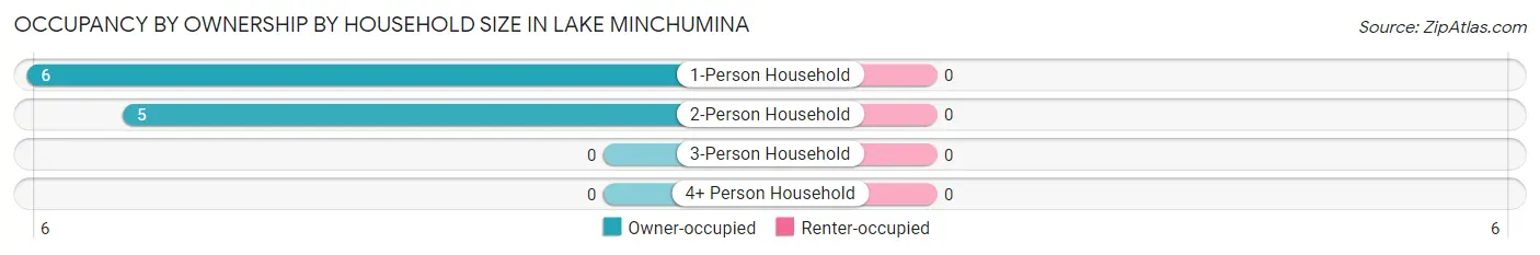 Occupancy by Ownership by Household Size in Lake Minchumina