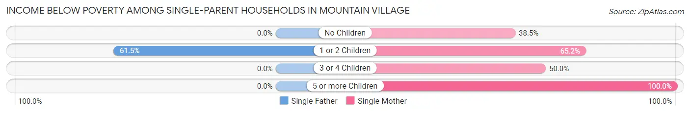 Income Below Poverty Among Single-Parent Households in Mountain Village