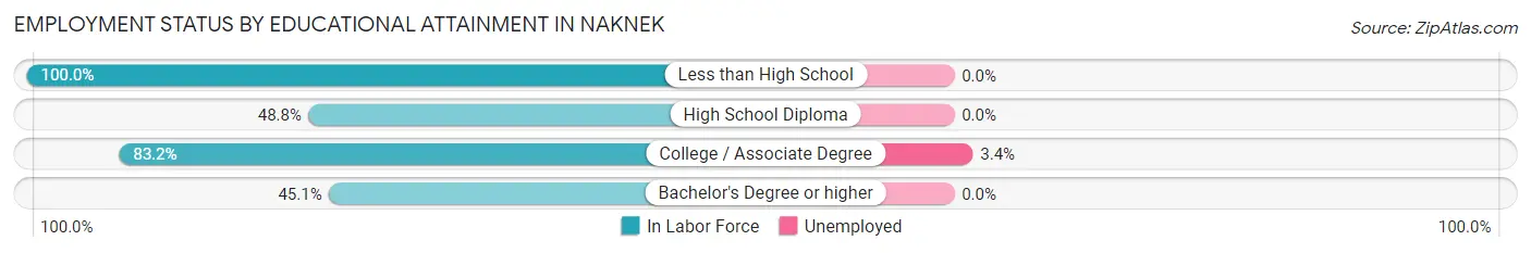 Employment Status by Educational Attainment in Naknek