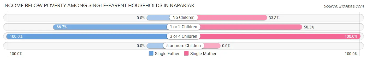 Income Below Poverty Among Single-Parent Households in Napakiak