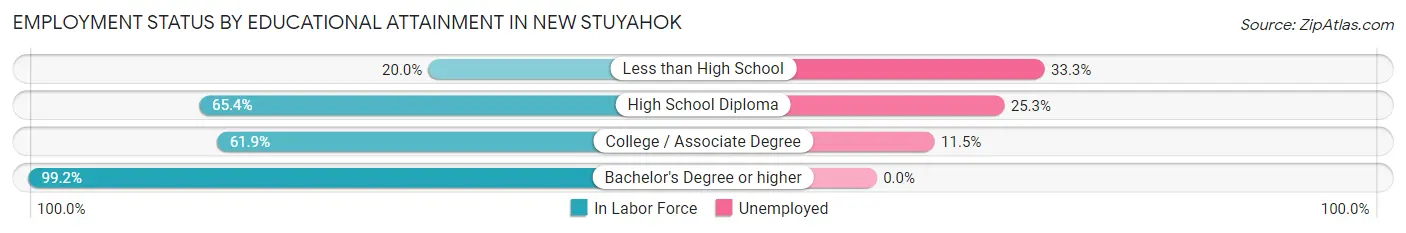 Employment Status by Educational Attainment in New Stuyahok