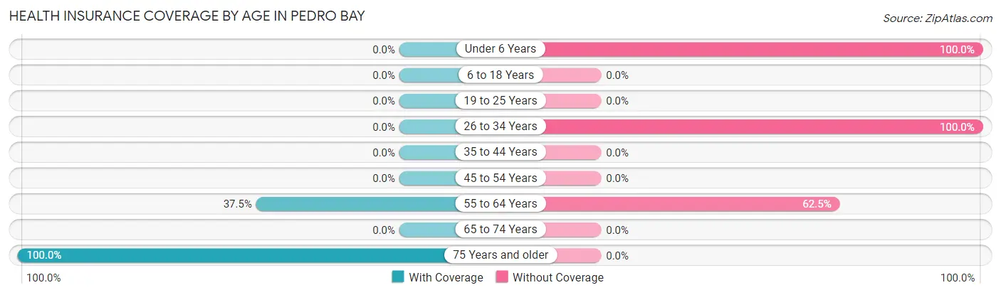 Health Insurance Coverage by Age in Pedro Bay