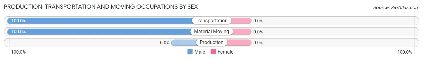Production, Transportation and Moving Occupations by Sex in Pitkas Point
