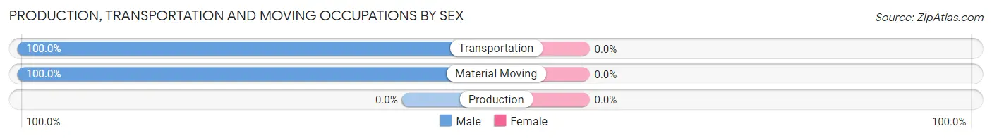 Production, Transportation and Moving Occupations by Sex in Platinum