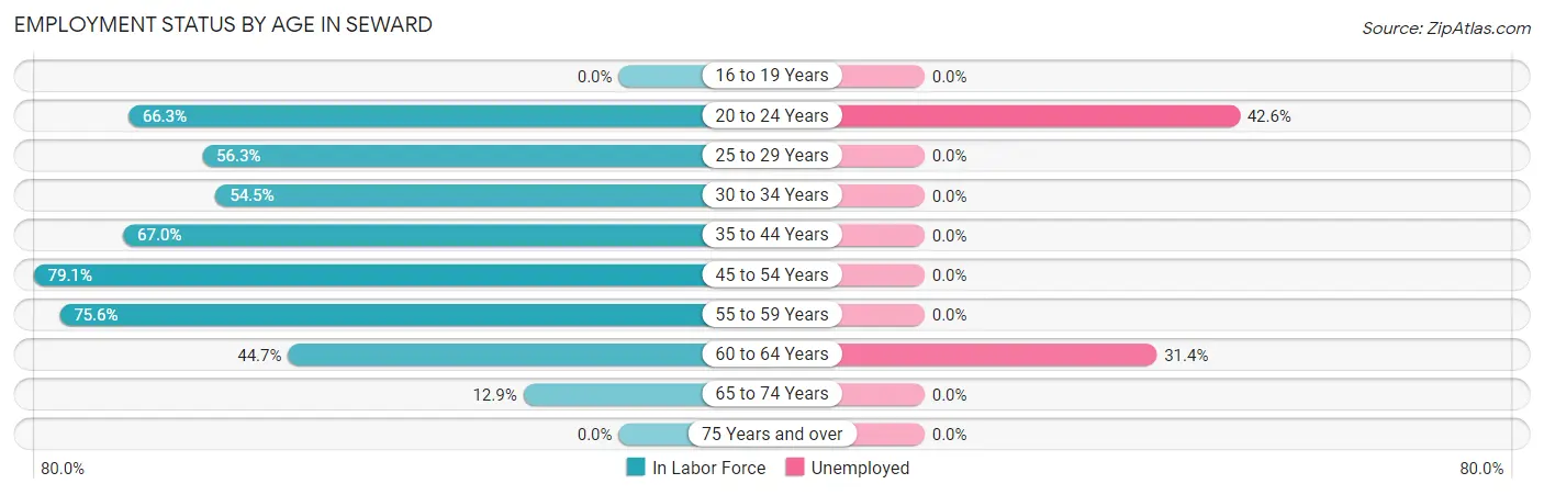 Employment Status by Age in Seward