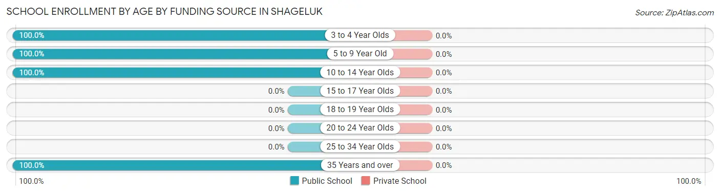 School Enrollment by Age by Funding Source in Shageluk