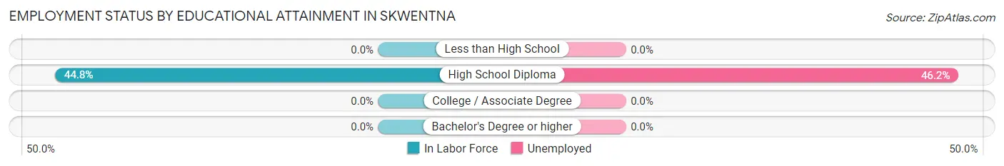 Employment Status by Educational Attainment in Skwentna