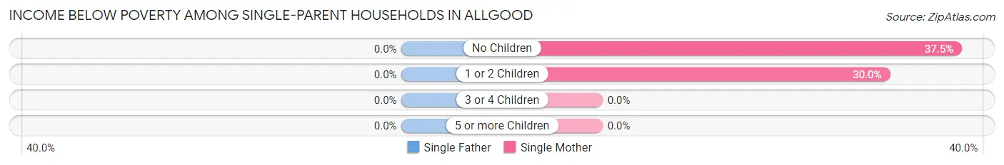 Income Below Poverty Among Single-Parent Households in Allgood