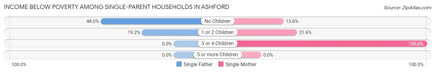 Income Below Poverty Among Single-Parent Households in Ashford