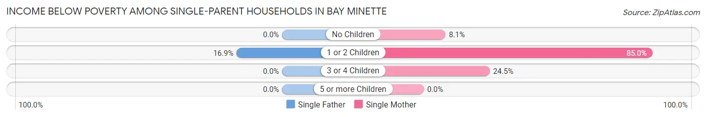 Income Below Poverty Among Single-Parent Households in Bay Minette