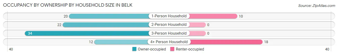Occupancy by Ownership by Household Size in Belk