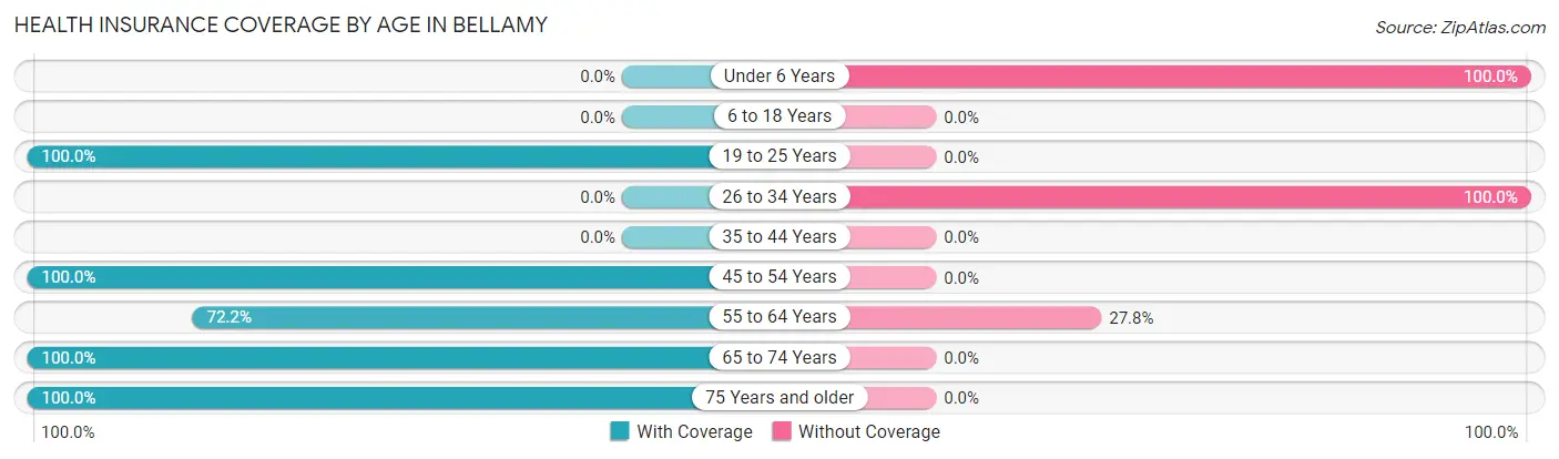 Health Insurance Coverage by Age in Bellamy