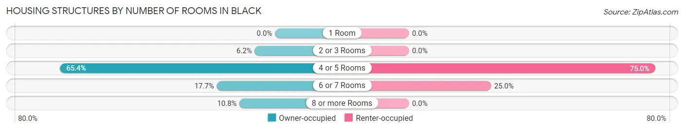 Housing Structures by Number of Rooms in Black