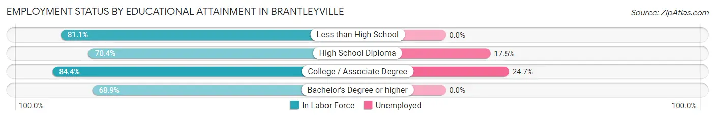 Employment Status by Educational Attainment in Brantleyville