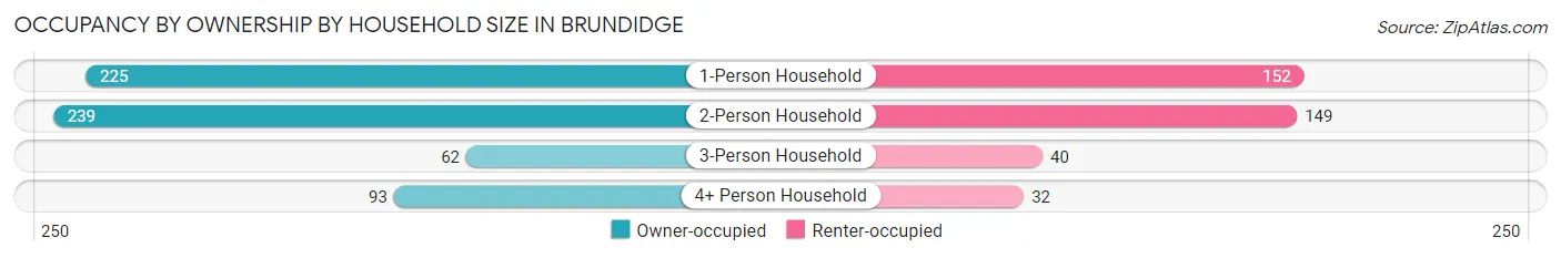 Occupancy by Ownership by Household Size in Brundidge