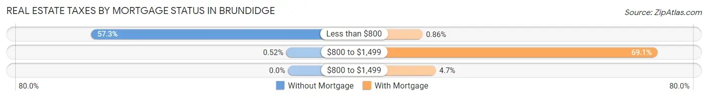 Real Estate Taxes by Mortgage Status in Brundidge