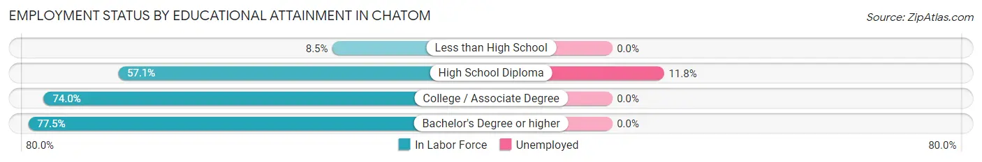 Employment Status by Educational Attainment in Chatom