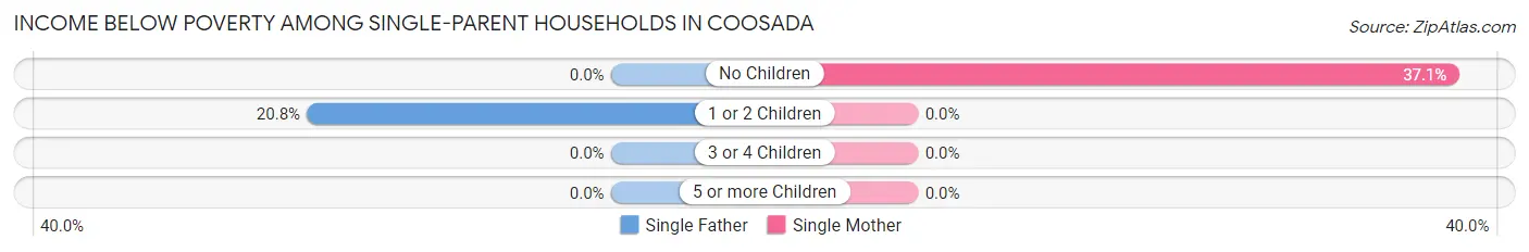 Income Below Poverty Among Single-Parent Households in Coosada