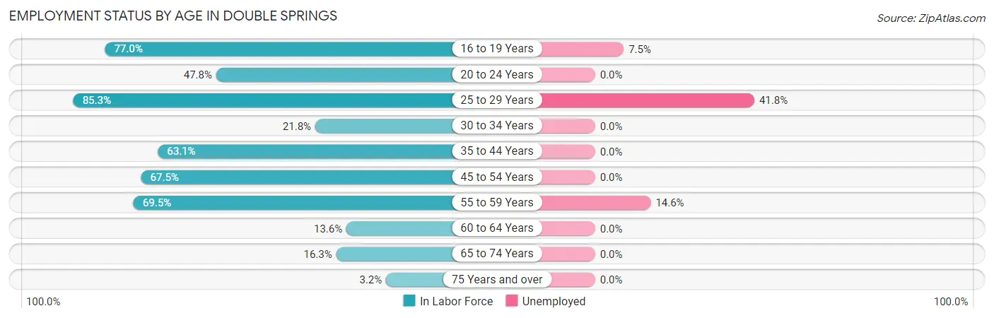 Employment Status by Age in Double Springs