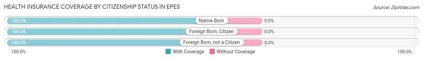 Health Insurance Coverage by Citizenship Status in Epes