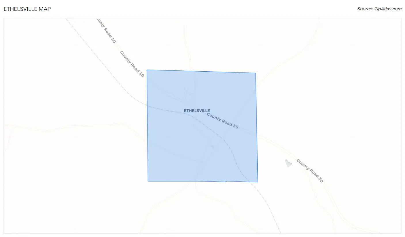 Ethelsville Map