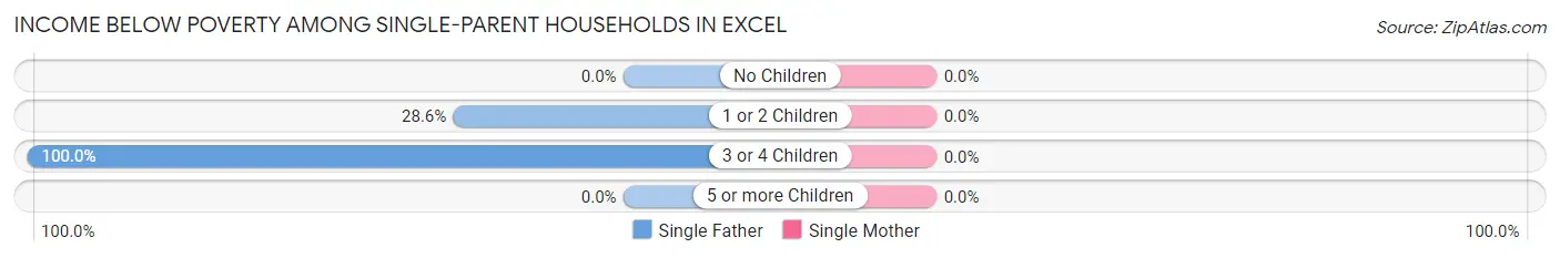 Income Below Poverty Among Single-Parent Households in Excel