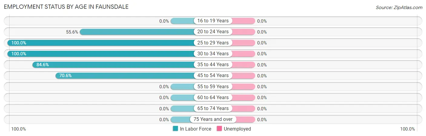 Employment Status by Age in Faunsdale